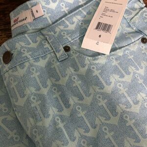 Vineyard Vines Light Blue Anchor Print pants